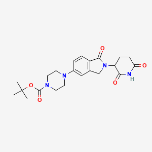 molecular formula C22H28N4O5 B12435162 tert-Butyl 4-(2-(2,6-dioxopiperidin-3-yl)-1-oxoisoindolin-5-yl)piperazine-1-carboxylate 