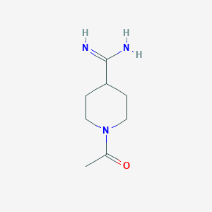 molecular formula C8H15N3O B12435266 1-Acetylpiperidine-4-carboximidamide 