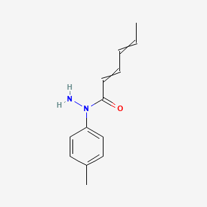 molecular formula C13H16N2O B12435279 Sorbic acid, 1-p-tolylhydrazide (8CI) 