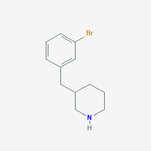 molecular formula C12H16BrN B12435295 3-[(3-Bromophenyl)methyl]piperidine 