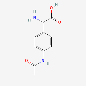 molecular formula C10H12N2O3 B12435300 Amino(4-acetamidophenyl)acetic acid 
