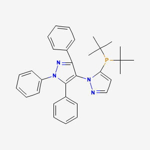 B1243531 5-(di-tert-Butylphosphino)-1',3',5'-triphenyl-1'H-1,4'-bipyrazole CAS No. 894086-00-1