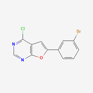 molecular formula C12H6BrClN2O B12435321 6-(3-Bromophenyl)-4-chlorofuro[2,3-D]pyrimidine CAS No. 887592-50-9