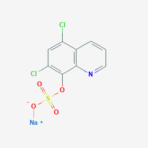 molecular formula C9H4Cl2NNaO4S B12435387 Sodium 5,7-dichloroquinolin-8-yl sulfate 