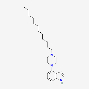 molecular formula C24H39N3 B12435463 4-(4-dodecylpiperazin-1-yl)-1H-indole 