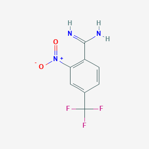 molecular formula C8H6F3N3O2 B12435468 4-(Trifluoromethyl)-2-nitrobenzamidine CAS No. 296767-15-2