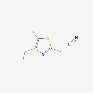 molecular formula C8H10N2S B12435526 2-(4-Ethyl-5-methyl-1,3-thiazol-2-yl)acetonitrile 