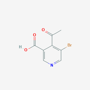 molecular formula C8H6BrNO3 B12435533 4-Acetyl-5-bromonicotinic acid 