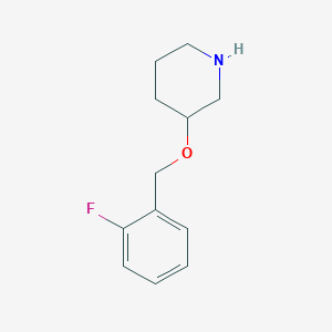 molecular formula C12H16FNO B12435564 3-[(2-Fluorophenyl)methoxy]piperidine 