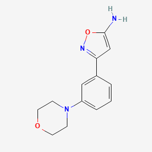 molecular formula C13H15N3O2 B12435601 3-(3-Morpholinophenyl)isoxazol-5-amine CAS No. 887591-31-3