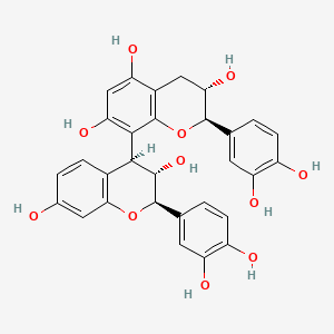 molecular formula C30H26O11 B1243562 Fisetinidol-(4alpha,8)-catechin 