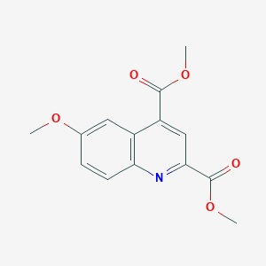 molecular formula C14H13NO5 B12435624 Dimethyl 6-methoxyquinoline-2,4-dicarboxylate 