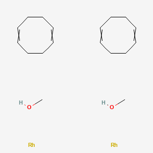molecular formula C18H32O2Rh2 B12435651 bis(1,5-cyclooctadiene, (Z,Z)-); bis(O-methylrhodiumol) 