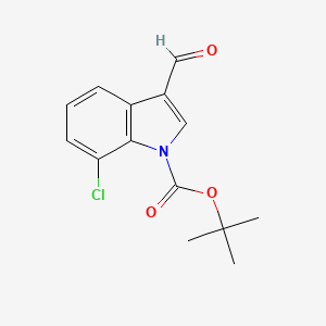 molecular formula C14H14ClNO3 B12435654 tert-Butyl 7-chloro-3-formyl-1H-indole-1-carboxylate 