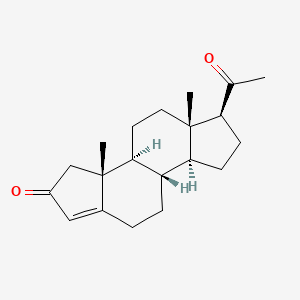 molecular formula C20H28O2 B1243569 A-Norpregn-3(5)-ene-2,20-dione CAS No. 1232-76-4