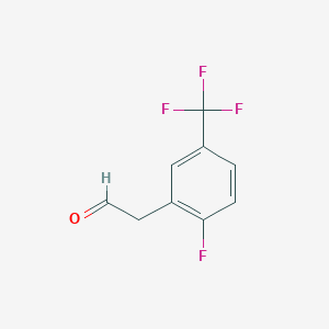 molecular formula C9H6F4O B12435971 2-(2-Fluoro-5-(trifluoromethyl)phenyl)acetaldehyde 