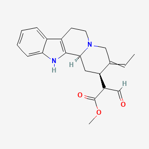 molecular formula C21H24N2O3 B12435985 Corynan-16-carboxylic acid, 16,17,19,20-tetradehydro-17-hydroxy-, methyl ester, (16E,19E)- CAS No. 439-66-7