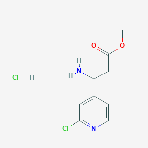 molecular formula C9H12Cl2N2O2 B12436030 Methyl 3-amino-3-(2-chloropyridin-4-yl)propanoate hydrochloride 