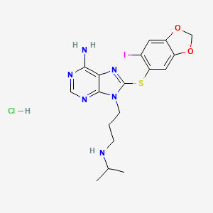 molecular formula C18H22ClIN6O2S B12436123 Zelavespib monohydrochloride CAS No. 2095432-24-7