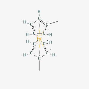 molecular formula C12H14Fe-6 B1243613 Ferrocene, 1,1'-dimethyl- 