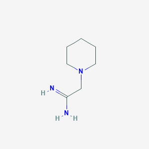 molecular formula C7H15N3 B12436273 1-Piperidineethanimidamide CAS No. 14890-26-7