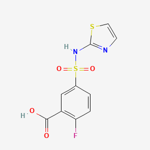 molecular formula C10H7FN2O4S2 B12436348 2-Fluoro-5-[(1,3-thiazol-2-yl)sulfamoyl]benzoic acid 