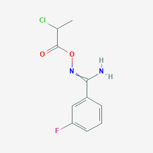 molecular formula C10H10ClFN2O2 B12436422 [[Amino-(3-fluorophenyl)methylidene]amino] 2-chloropropanoate 