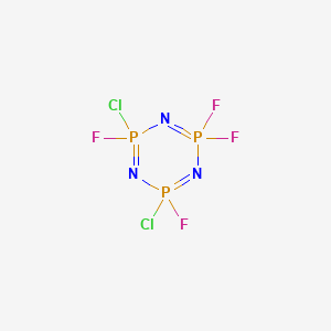 molecular formula Cl2F4N3P3 B12436471 1,3,5,2,4,6-Triazatriphosphorine, 2,4-dichloro-2,4,6,6-tetrafluoro- CAS No. 29871-62-3