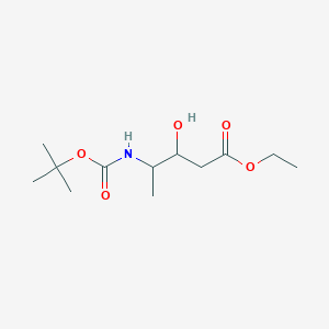 molecular formula C12H23NO5 B12436473 Ethyl 4-[(tert-butoxycarbonyl)amino]-3-hydroxypentanoate 