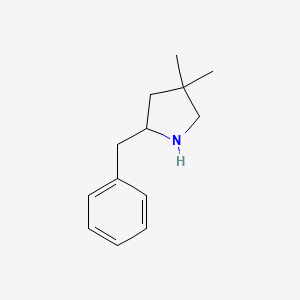 molecular formula C13H19N B12436491 2-Benzyl-4,4-dimethylpyrrolidine CAS No. 500352-84-1