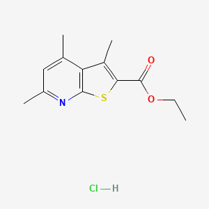 molecular formula C13H16ClNO2S B12436585 Ethyl 3,4,6-trimethylthieno[2,3-b]pyridine-2-carboxylate hydrochloride 