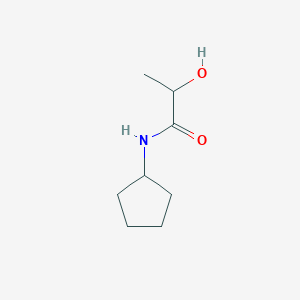 molecular formula C8H15NO2 B12436617 N-cyclopentyl-2-hydroxypropanamide 