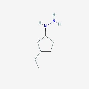 molecular formula C7H16N2 B12436620 (3-Ethylcyclopentyl)hydrazine CAS No. 634586-03-1