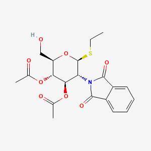 molecular formula C20H23NO8S B12436689 beta-D-Glucopyranoside, ethyl 2-deoxy-2-(1,3-dihydro-1,3-dioxo-2H-isoindol-2-yl)-1-thio-, 3,4-diacetate CAS No. 131545-00-1
