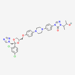 molecular formula C35H38Cl2N8O5 B1243686 Hydroxy Itraconazole 