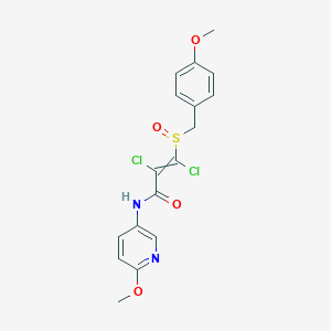 molecular formula C17H16Cl2N2O4S B12437520 (Z)-2,3-dichloro-3-(4-methoxybenzylsulfinyl)-N-(6-methoxypyridin-3-yl)acrylamide 