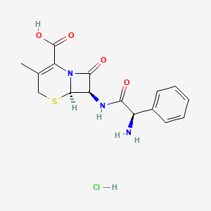 molecular formula C16H18ClN3O4S B1243757 Cephalexin hydrochloride anhydrous CAS No. 59695-59-9