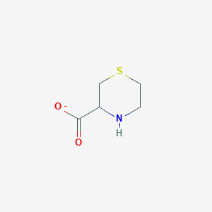 molecular formula C5H8NO2S- B1243768 Thiomorpholine-3-carboxylate 