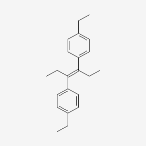 molecular formula C22H28 B1243790 e-3,4-Bis(4-ethylphenyl)hex-3-ene 