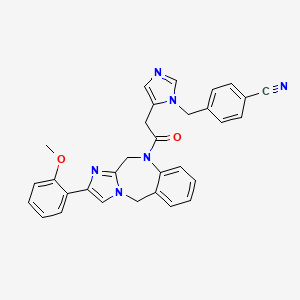 4-[[5-[2-[2-(2-Methoxyphenyl)-4,10-dihydroimidazo[2,1-c][1,4]benzodiazepin-5-yl]-2-oxoethyl]imidazol-1-yl]methyl]benzonitrile