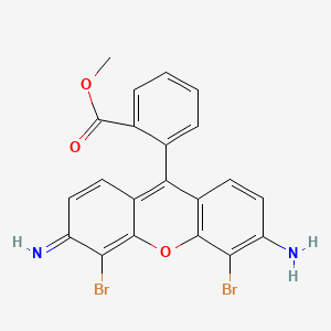 molecular formula C21H14Br2N2O3 B1243817 methyl 2-(3-amino-4,5-dibromo-6-iminoxanthen-9-yl)benzoate CAS No. 1373958-68-9