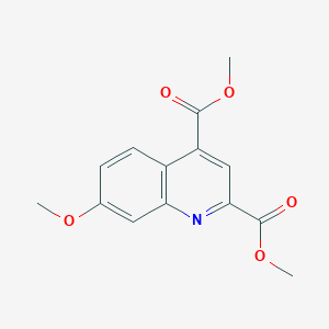molecular formula C14H13NO5 B12438336 Dimethyl 7-methoxyquinoline-2,4-dicarboxylate 