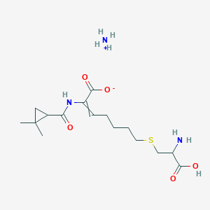 molecular formula C16H29N3O5S B12438353 ammonium (2E)-7-[(2-amino-2-carboxyethyl)sulfanyl]-2-[(2,2-dimethylcyclopropyl)formamido]hept-2-enoate 