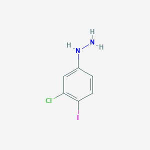 molecular formula C6H6ClIN2 B12438357 (3-Chloro-4-iodophenyl)hydrazine 