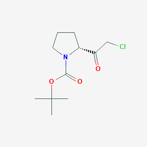 molecular formula C11H18ClNO3 B12438392 tert-butyl (2R)-2-(2-chloroacetyl)pyrrolidine-1-carboxylate 