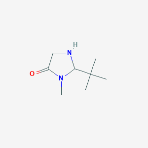 molecular formula C8H16N2O B12438394 2-Tert-butyl-3-methylimidazolidin-4-one CAS No. 101055-55-4