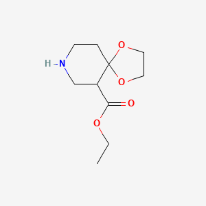 molecular formula C10H17NO4 B12438445 Ethyl 1,4-dioxa-8-azaspiro[4.5]decane-6-carboxylate 