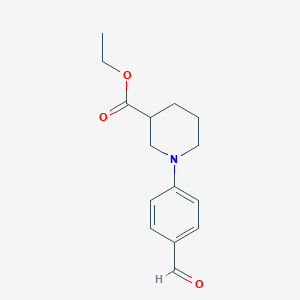 molecular formula C15H19NO3 B12438481 Ethyl 1-(4-formylphenyl)piperidine-3-carboxylate 