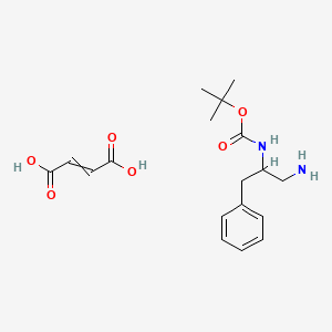 molecular formula C18H26N2O6 B12438523 butenedioic acid; tert-butyl N-(1-amino-3-phenylpropan-2-yl)carbamate 