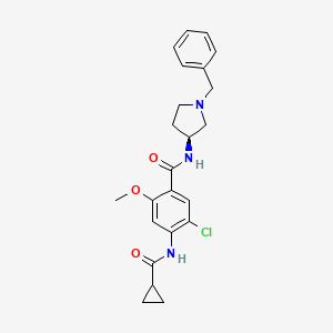 molecular formula C23H26ClN3O3 B1243853 N-((S)-1-Benzyl-pyrrolidin-3-yl)-5-chloro-4-(cyclopropanecarbonyl-amino)-2-methoxy-benzamide 